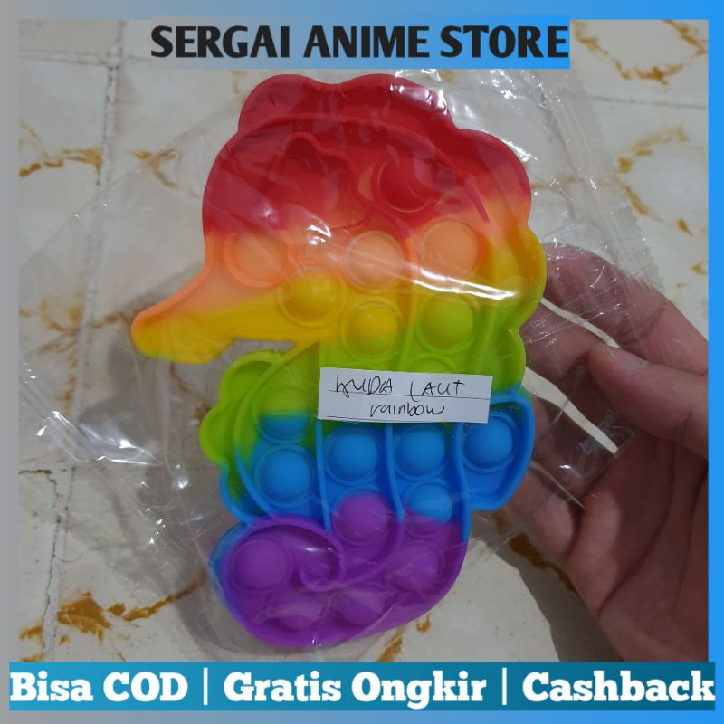 POP IT Rainbow Murah Mainan Pop it Tiktok-Kuda Laut Rainbow