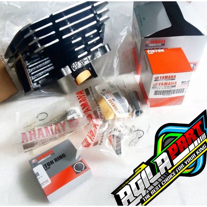 BLOK BLOCK SEHER BORING PLUS PISTON KIT SET YP1 DAN YP2 CEK VARIASI RXKING RX KING RX K ORIGINAL-YP 1 + SEHER KIT