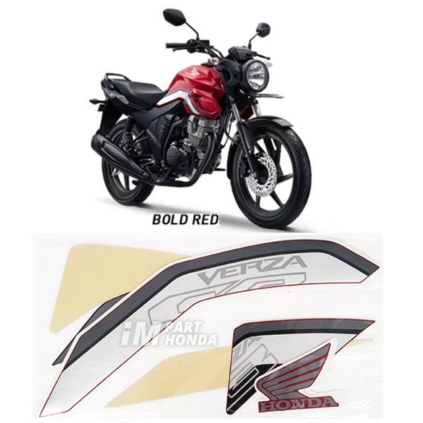Stiker CB150 VERZA CW 2019 Merah Hitam Bold Red