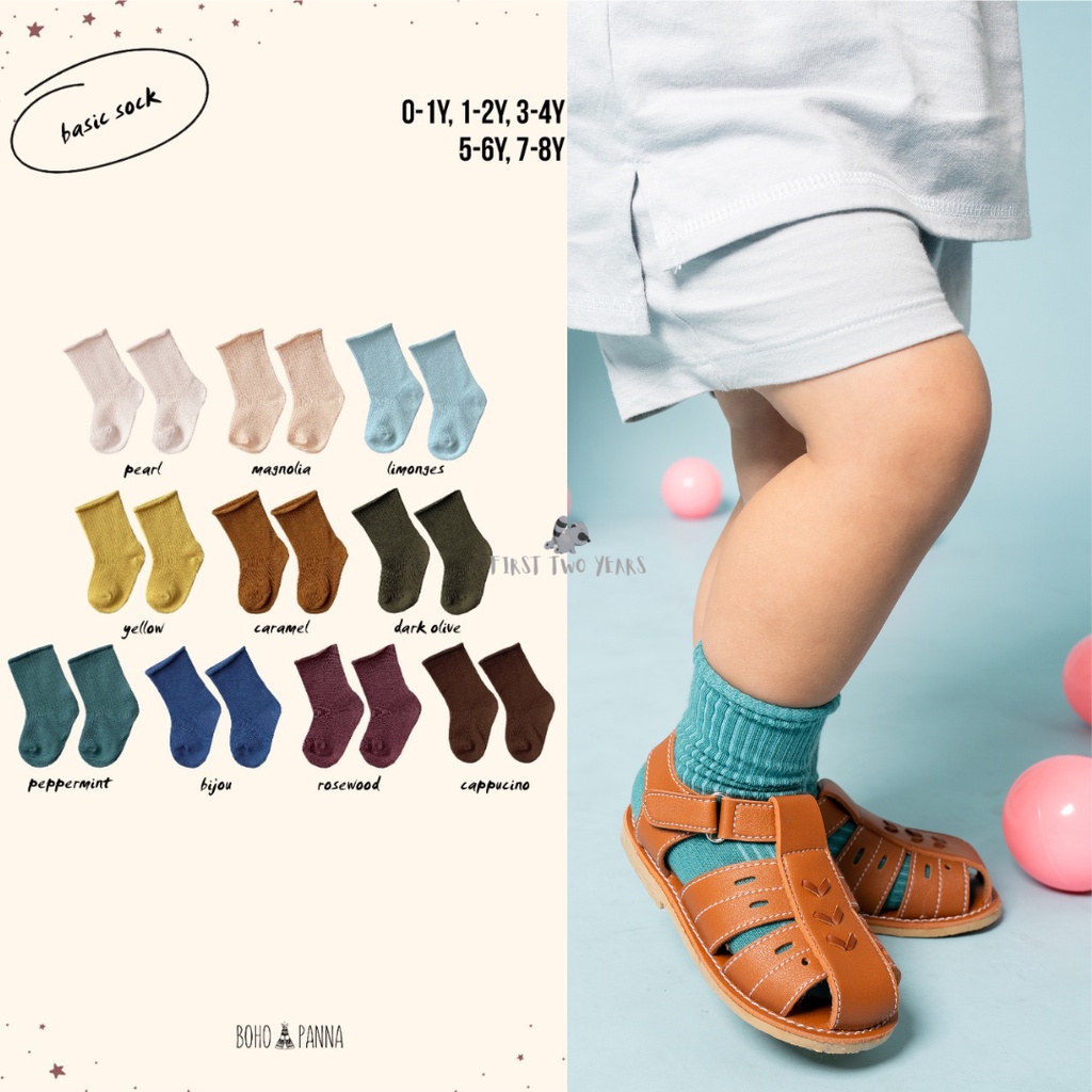 Bohopanna - Basic Socks / Kaos kaki Bayi / Kaos Kaki Anak