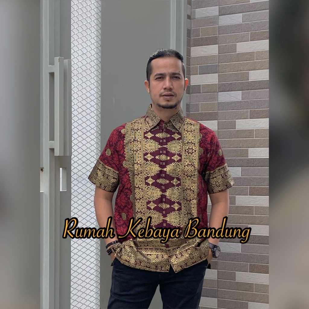 KEMEJA DIANDRA MOTIF SONGKET PALEMBANG FULL PURING UNTUK COUPLE SETELAN DIANDRA BATIK JUPRI BAJU KONDANGAN BAJU WISUDA  MOTIF SONGKET PRINTING RUMAH KEBAYA BANDUNG