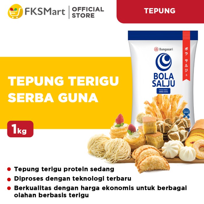 

Bola Salju Tepung Terigu 1 Kg