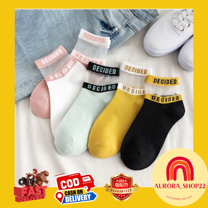 [COD] KAOS KAKI WANITA TRANSPARAN GAYA KOREA SOCK KAOS KAKI PENDEK SEMATA KAKI KAOS KAKI FLAT SHOES KAOS KAKI IMPORT