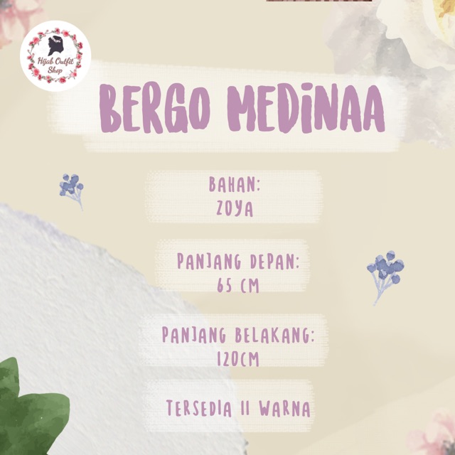 Bergo Medinaa / Bergo tali zoya jersey