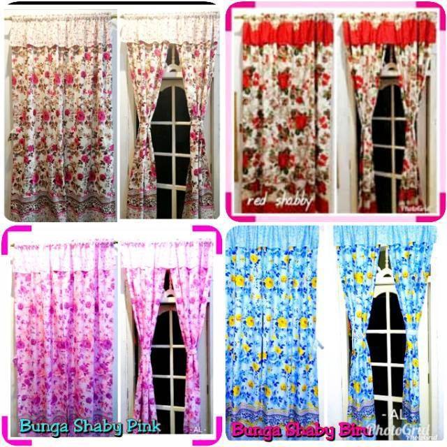 [COD] GORDEN SERUT MOTIF BUNGA SHABY HORDENG PINTU JENDELA