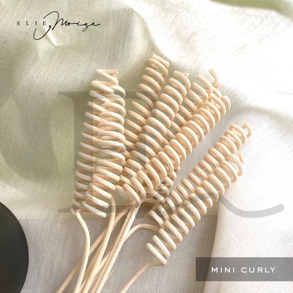Elie Moise Wavy Natural Rattan Stick - Stik Rotan Alami Reed Diffuser-mini curly