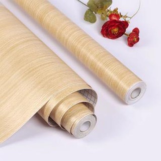  DBEST WALLPAPER KMK 247 STICKER MOTIF KAYU CREAM KAYU 