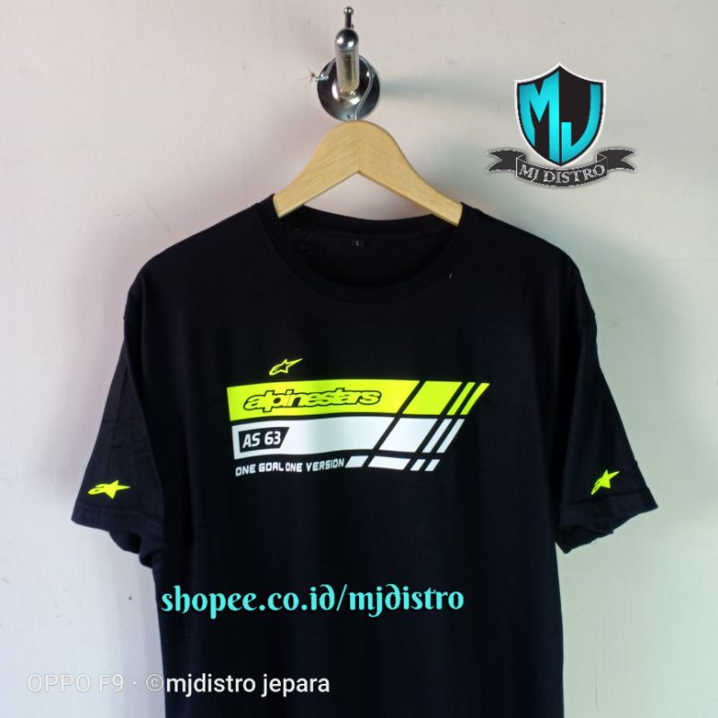 kaos Racing sablon polyfllek PREMIUM kaos AS stabilo Terlaris Ribuan terjual