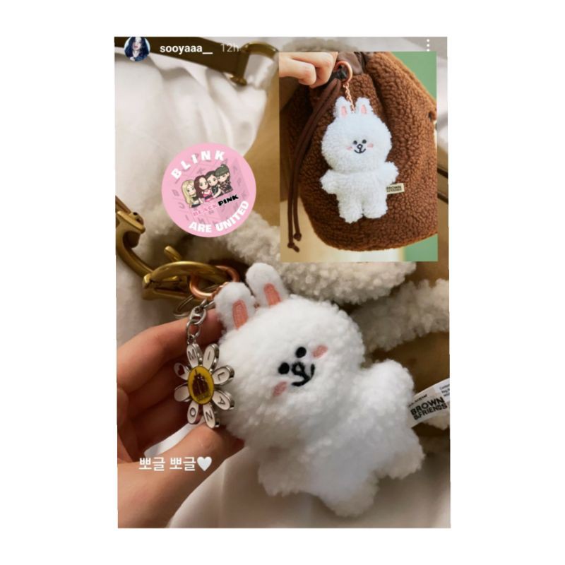 Jisoo Blackpink Rabbit Line Friend Keyring Doll
