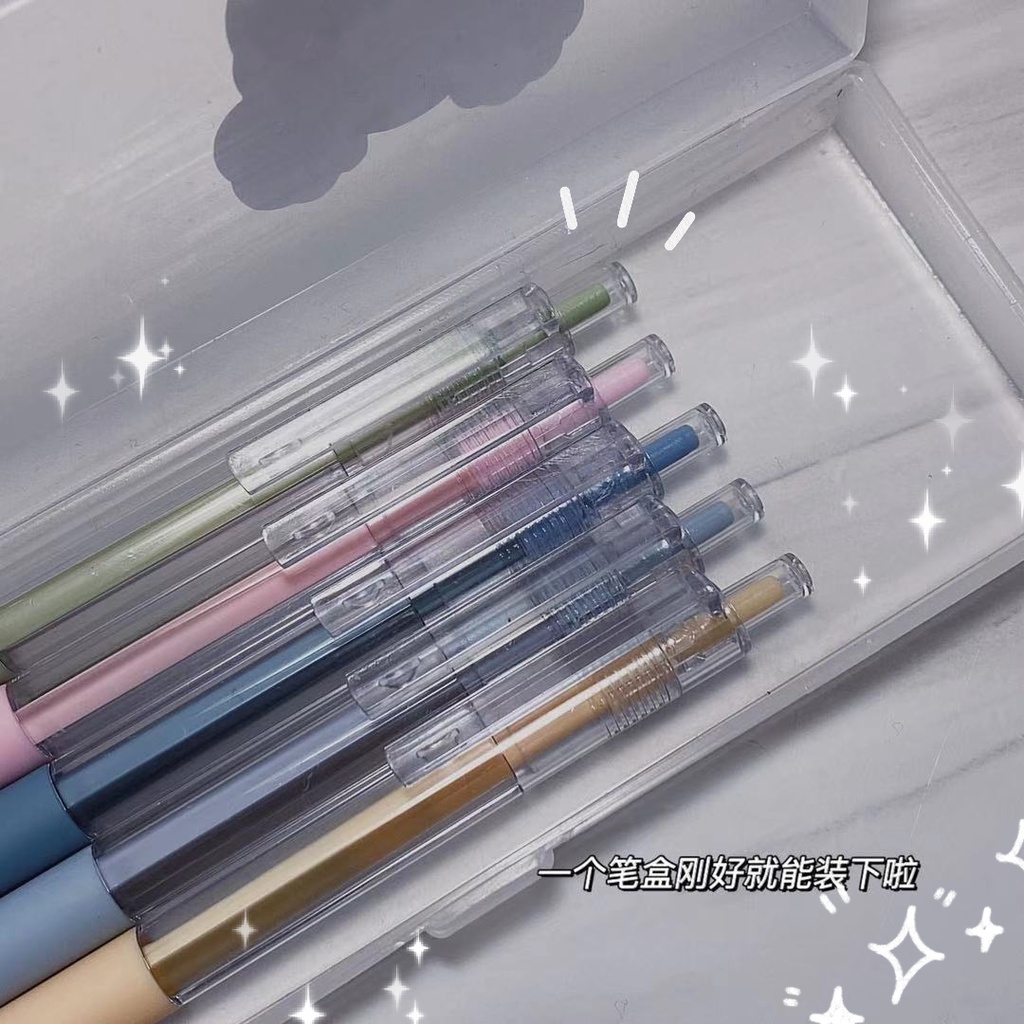 [HARU] Pulpen Mekanik Gel Pen 0.5mm Pena Warna Pena Tekan Karakter Bolpen Unik Ballpoint-2