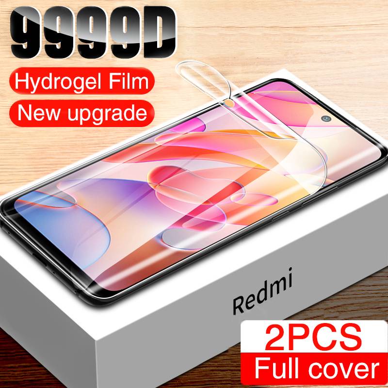 2Pcs Hydrogel Film For Xiaomi Redmi Note 10 9 8 7 Pro 9S 8T Screen Protector On For Mi 11 Ultra 10 Lite Redmi 9 9A 8A Poco X3 M3