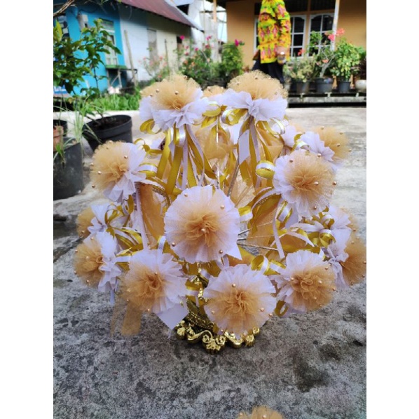 (25pcs) bunga telur/pokok telur/pokok telok/bunga telok/kembang telur/pompom/bunga telur tile