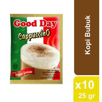 

Pasti Murah LBWRU Kopi Good Day Cappuccino 25gr x 10 82 Ready Stock