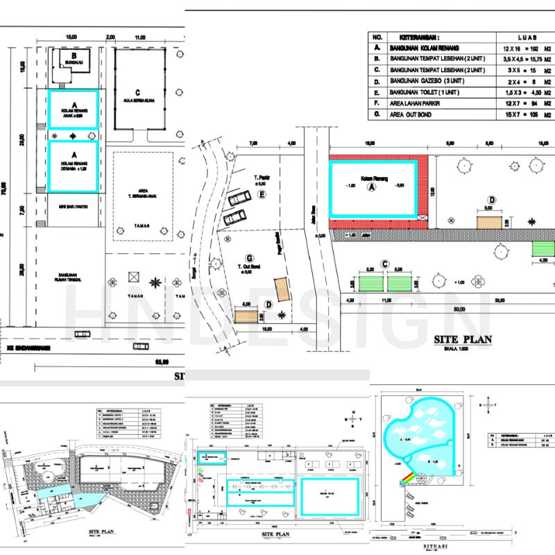 Jual Jasa Denah Hotel Penginapan Besar Kecil Privat Desain Arsitek