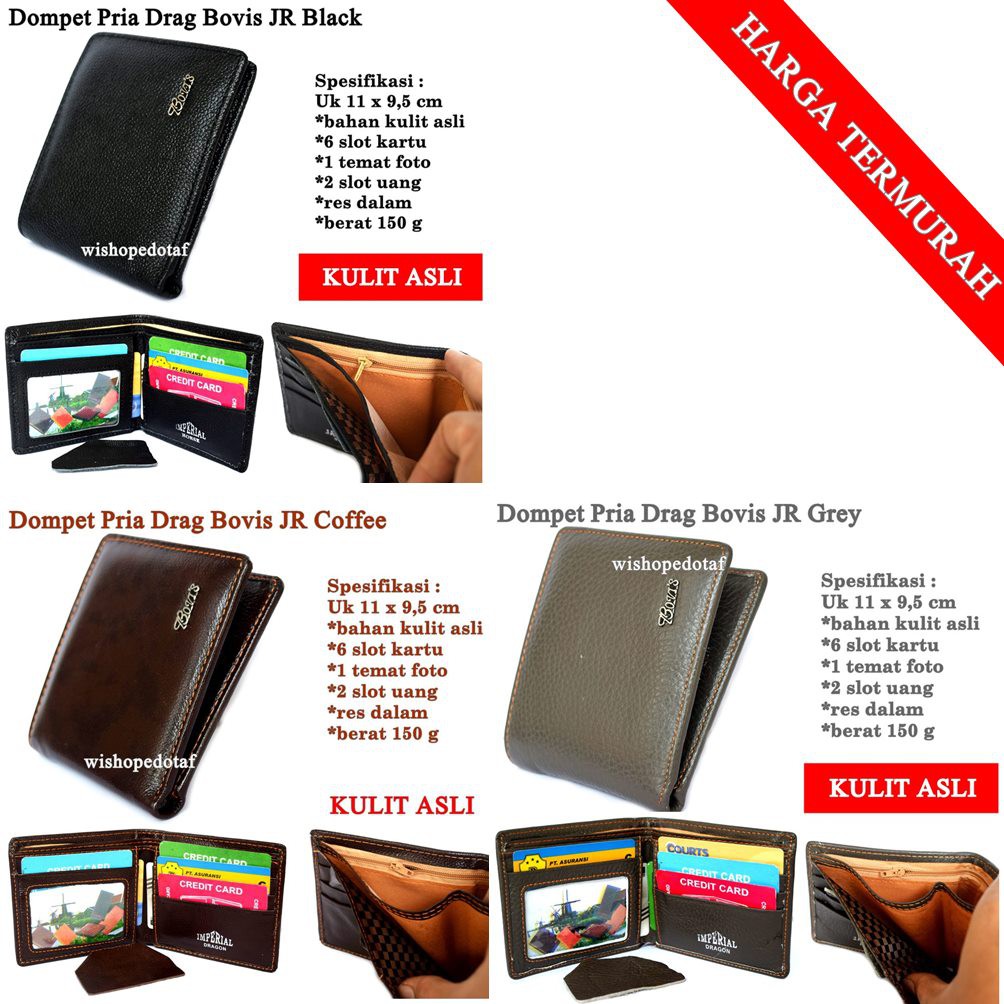 Dompet Pendek Kulit Pria Drag Bovis