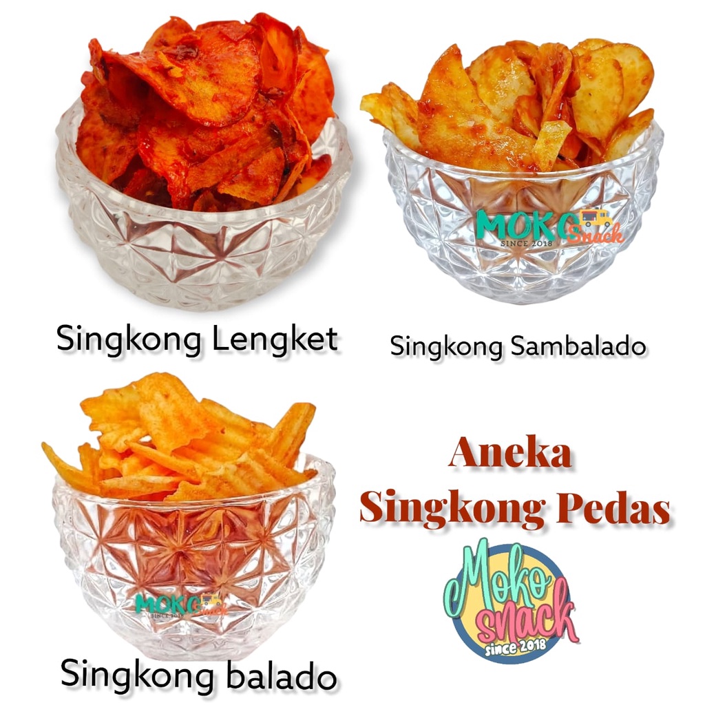 Jual Snack Cemilan Aneka Keripik Singkong Pedas Singkong Padang