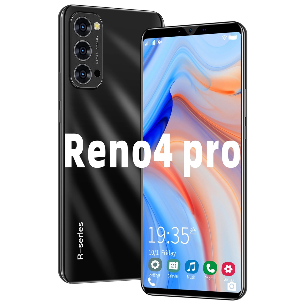 handphone murah(bisa cod)Reno4 pro ,RAM 4GB ROM 64GB Merek Baru Ponsel Pintar Asli Android 10.0 +Dua