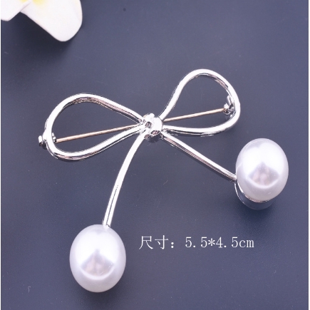 OSM - F490 Mutiara Bros Korea Berlian / Bros Pin Pearl / Brooch Mutiara Wanita / Aksesoris Fashion-F490 B2