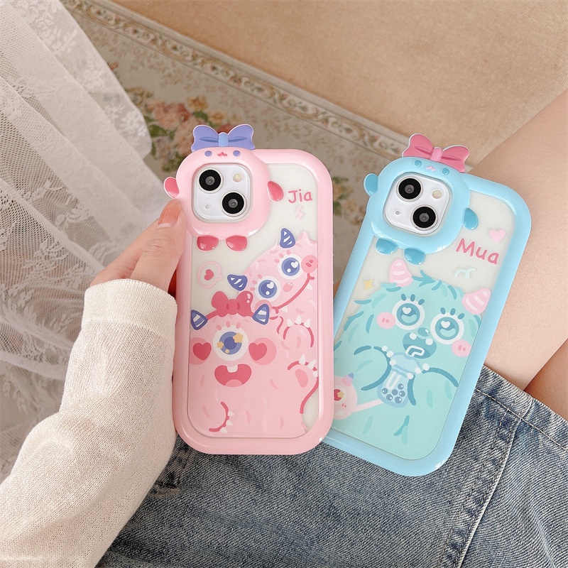 Soft Case Motif Kartun Monster Kecil Lucu Untuk Iphone 13pro Max X 11 / 12 / xr