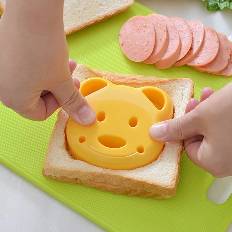 Cetakan Pemotong Roti Panggang Sandwich Bentuk Teddy Bear Untuk Aksesoris Dapur