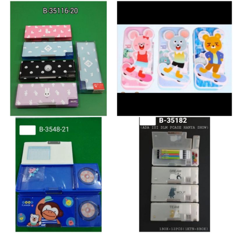 

Tempat/Kotak Pensil Xiao Ling Jing Magnet Animals Hewan 3569 MOUSE, 3548 MONKEY + MAINAN, 35116-20, 35182