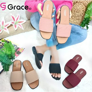 Grace [milea Slop] /sandal rajut selop wanita/sandal tali dixie rajut