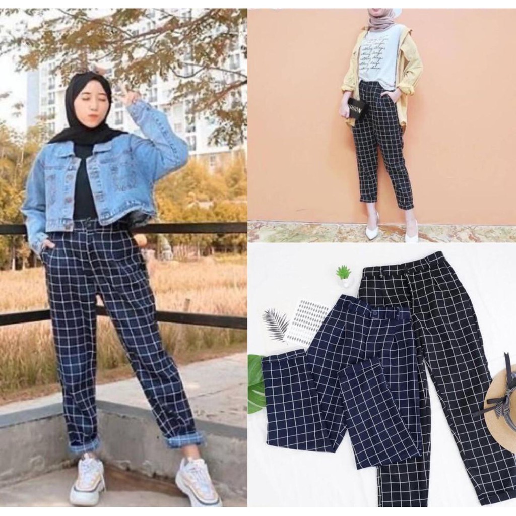 ilook vivi pants celana  kotak panjang celana  korea  