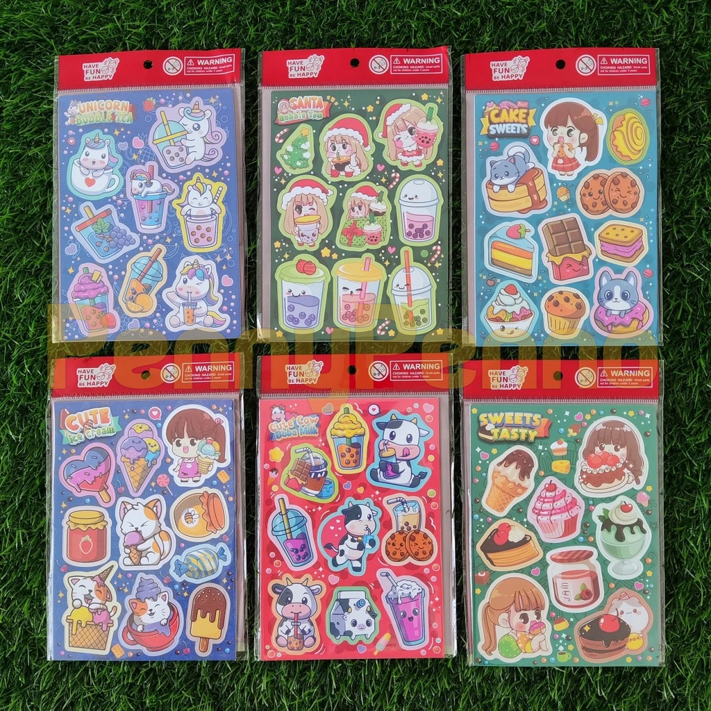 

Mainan Anak Stiker Busa Bubble Tea Boba / Stiker Boba