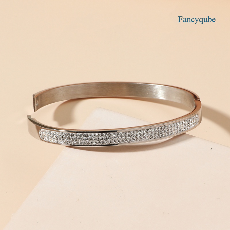 Fancyqube Gelang Sterling Silver 925 Hias Cubic Zircon Aaaaa Untuk Wanita