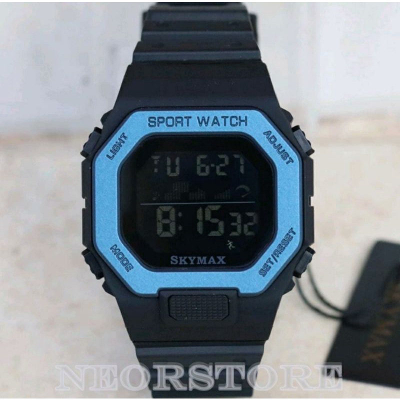 Jam Netizen Jam Tangan Skymax Jam Tangan Pria Tahan Air Menyelam Jam Tangan Couple Sepasang Free Baterai Box Analog Baterai Jam Tangan Waterproof-Kotak biru