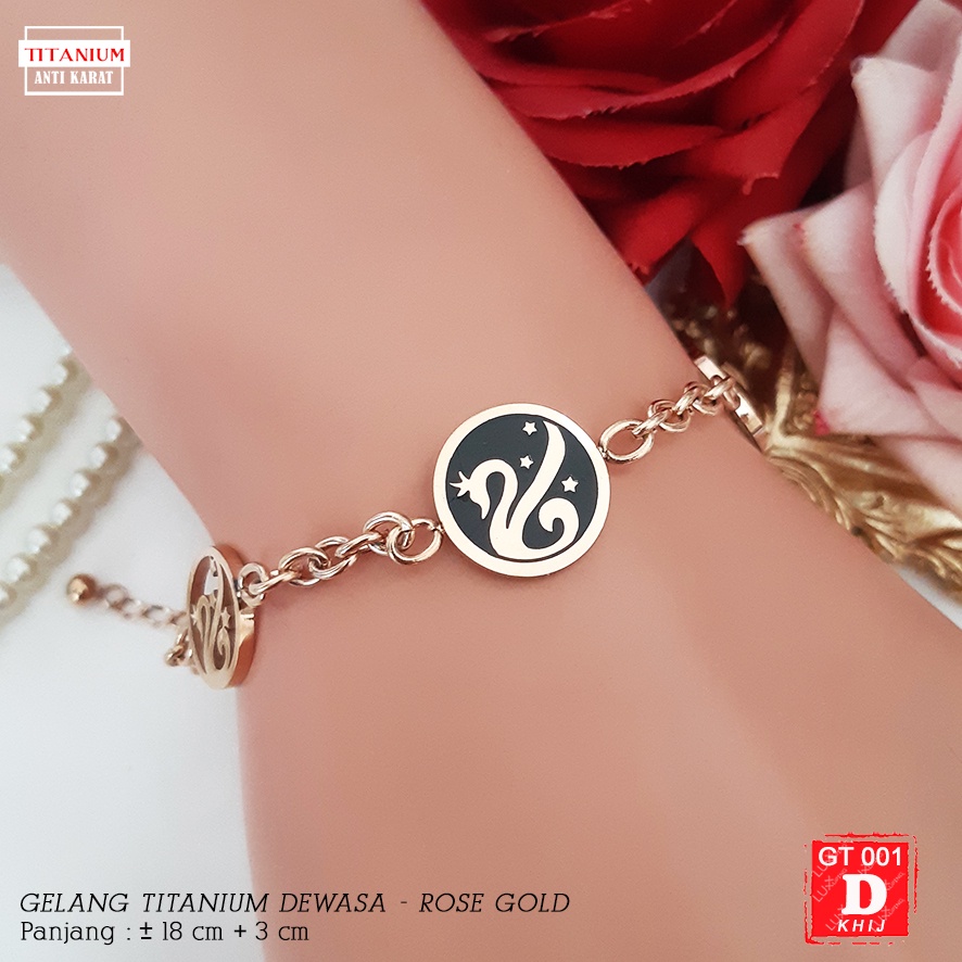 GT 001 Gelang Titanium Anti Karat Selamanya Perhiasan Pengganti Emas Awet Luxx Xuping