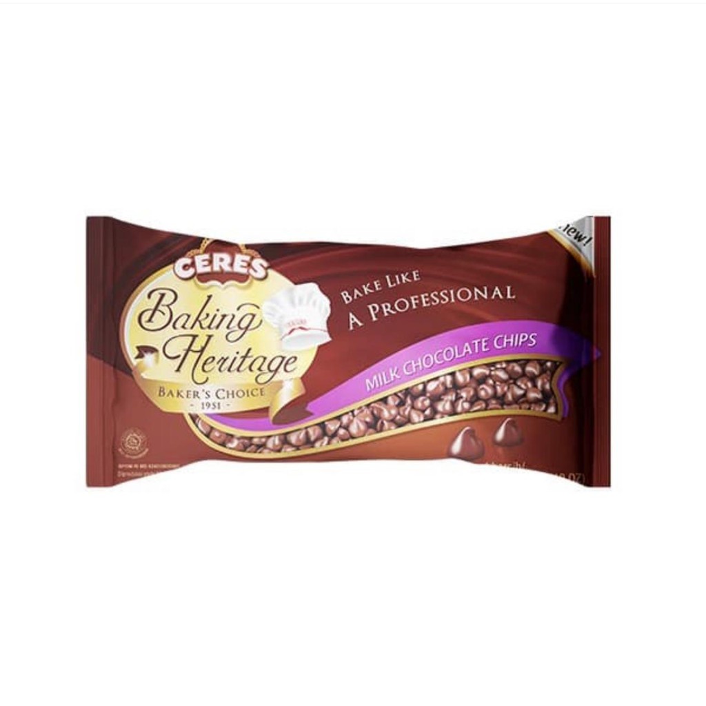 

Ceres Baking Heritage Milk Chocolate Chips - Ceres 250gr - Sameday/instant only