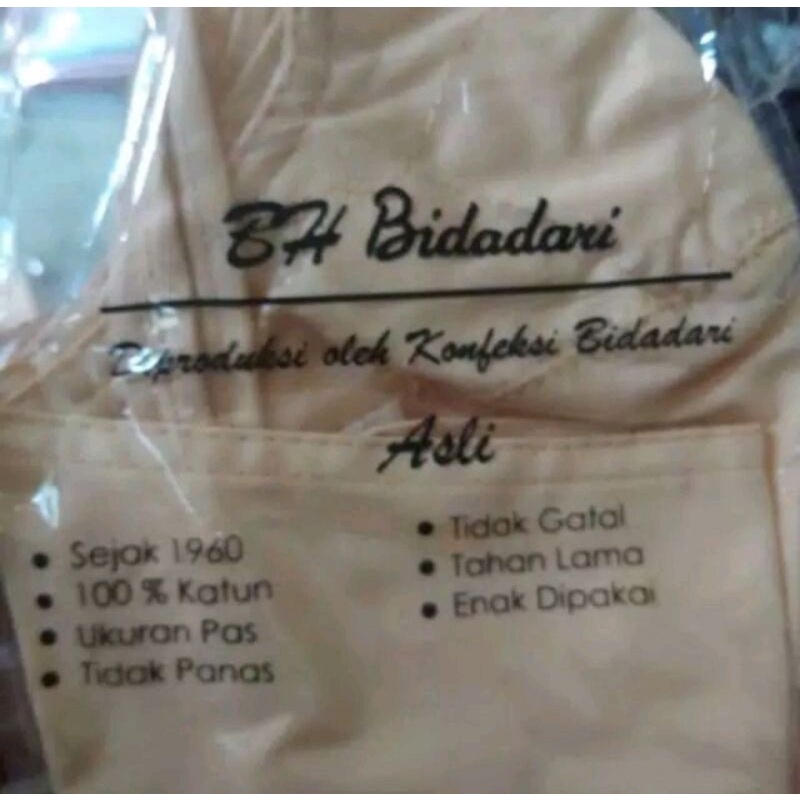 Bh Bidadari Katun Original Asli Tanpa Busa