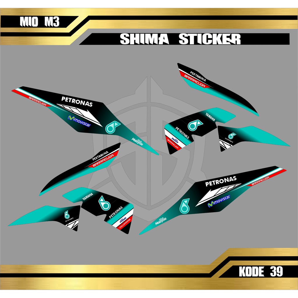 [COD] Stiker MIO M3 Striping MIO M3 Motor YAMAHA Sticker Variasi Racing Petronas 39 - 45