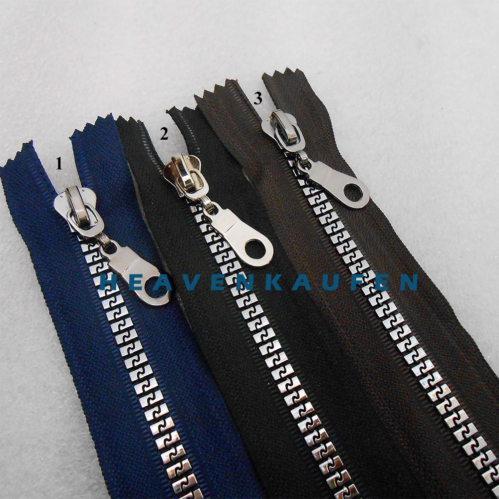 Resleting Zipper Sleting Busana 25 cm Vislon Variasi Black Nikel Kode BX