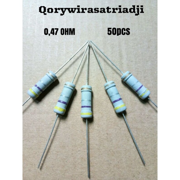 Resistor 0,47 Ohm 0R47 Ohm 2 watt 50pcs
