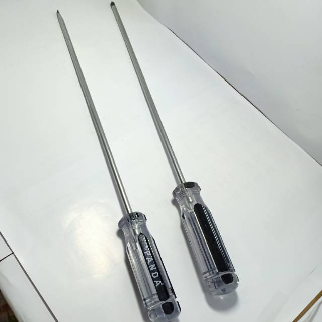 Obeng Panjang 12" Cristal Obeng Panjang Stel Karbulator Obeng Tembus Obeng BB Obeng Gedor Obeng Meca