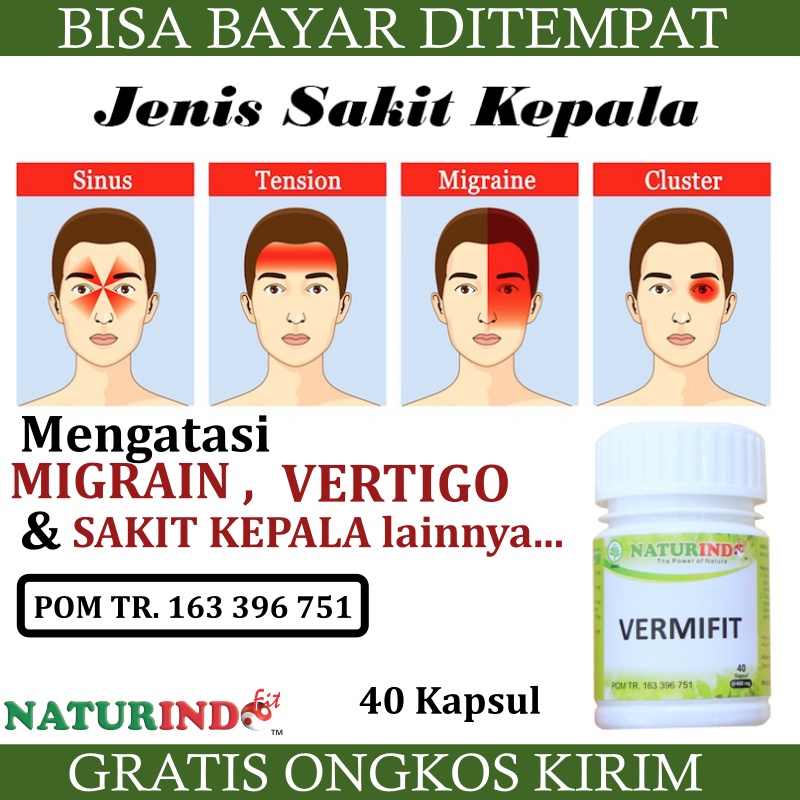 Jual Vermifit Obat Spesialis Atasi Sakit Kepala Migrain Vertigo