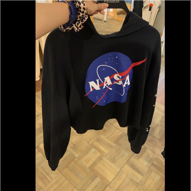 Sweater hoodie nasa pull&bear woman sale