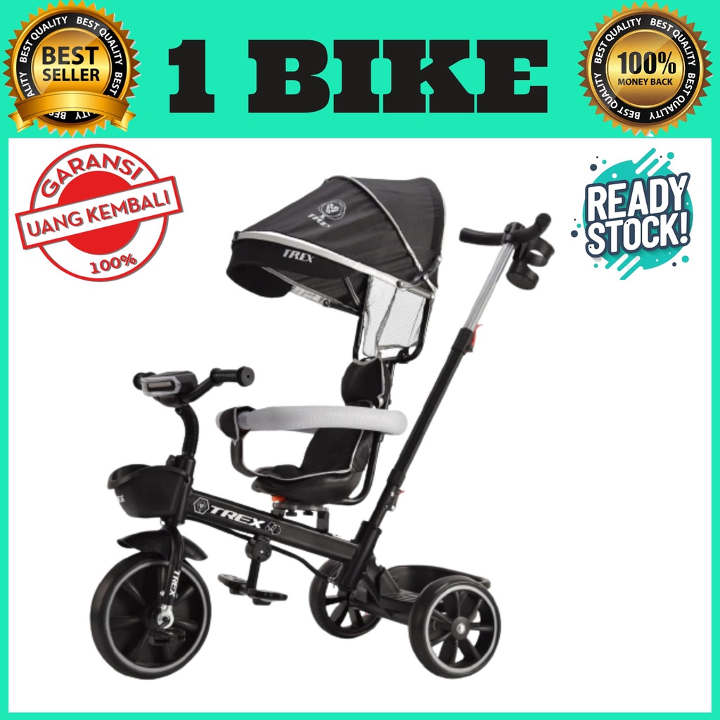 Sepeda Roda Tiga Trex Stroller Roda 3 TC 10 kursi bisa di putar , music+lampu , sepeda anak murah , tricycle termurah