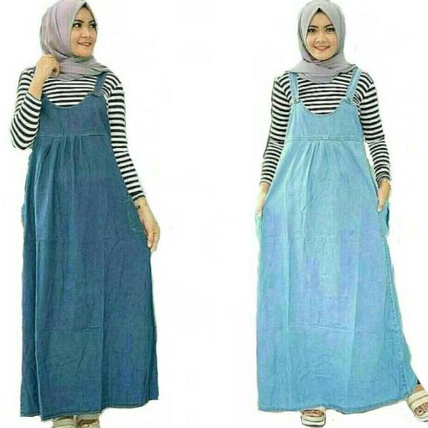 Yara OVERALL Jeans - Gamis Ibu Hamil - Baju Jeans Hamil