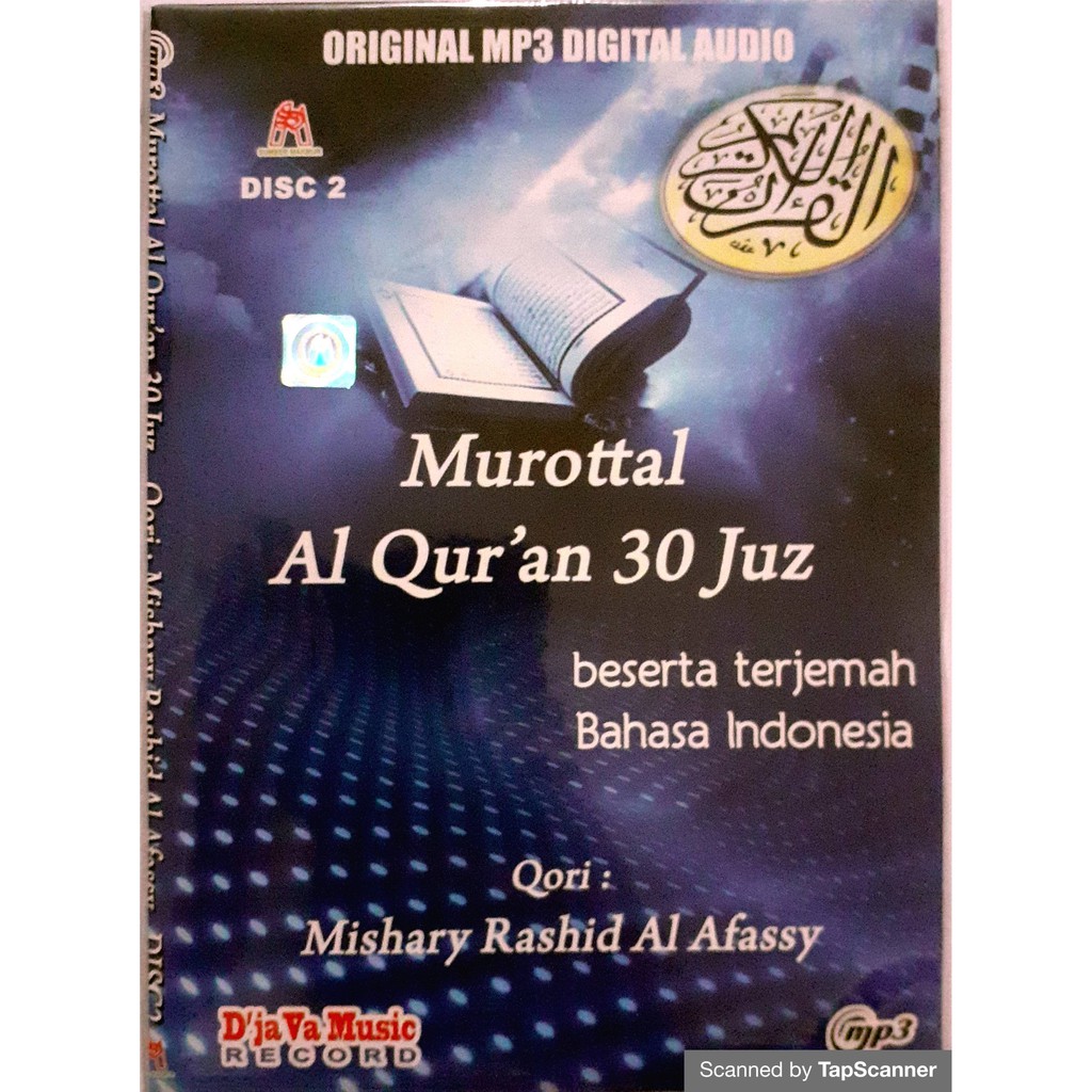 Murottal Al Quran 30 Juz Mishary Rashid Terjemahan Bahasa Indonesia Disc 1 2 Mp3 Original Shopee Indonesia