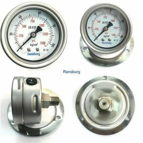 700 BAR (KG) PRESSURE GAUGE 2,5 INCH BACK FULL SS RANSBURG (RWS 101)