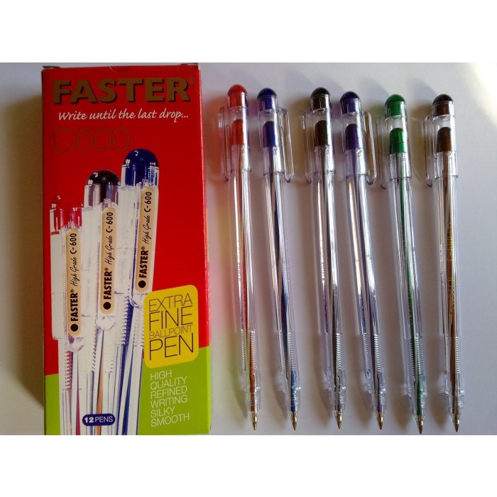 

Promo Ballpoint Faster C600 Black / Blue / Red Diskon