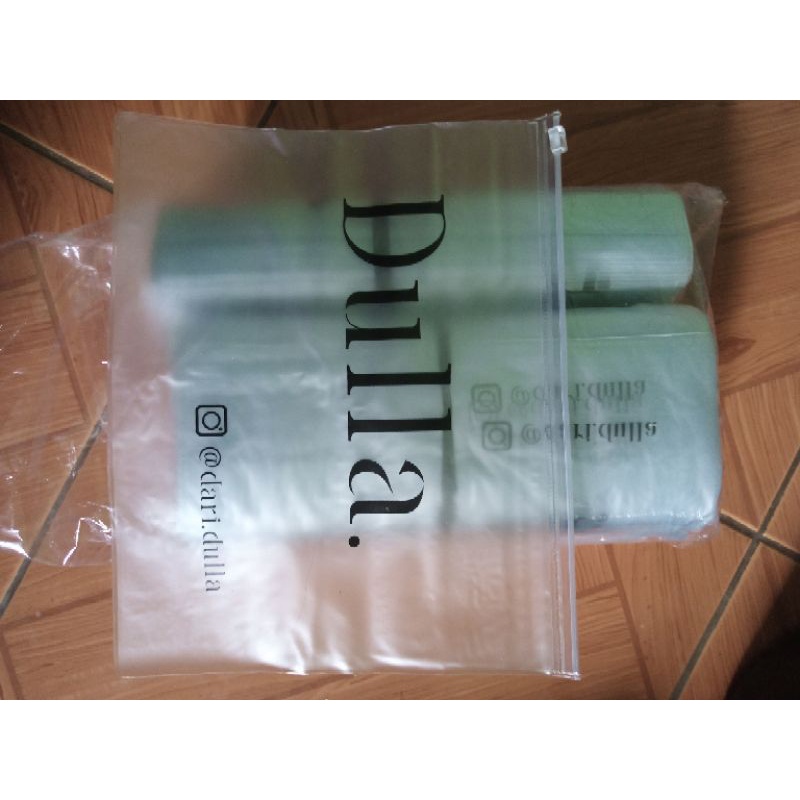 

Plastik Mika Pvc Zipper ziper ziplock tebal buram doff 20 x 25cm organizer pouch kemasan