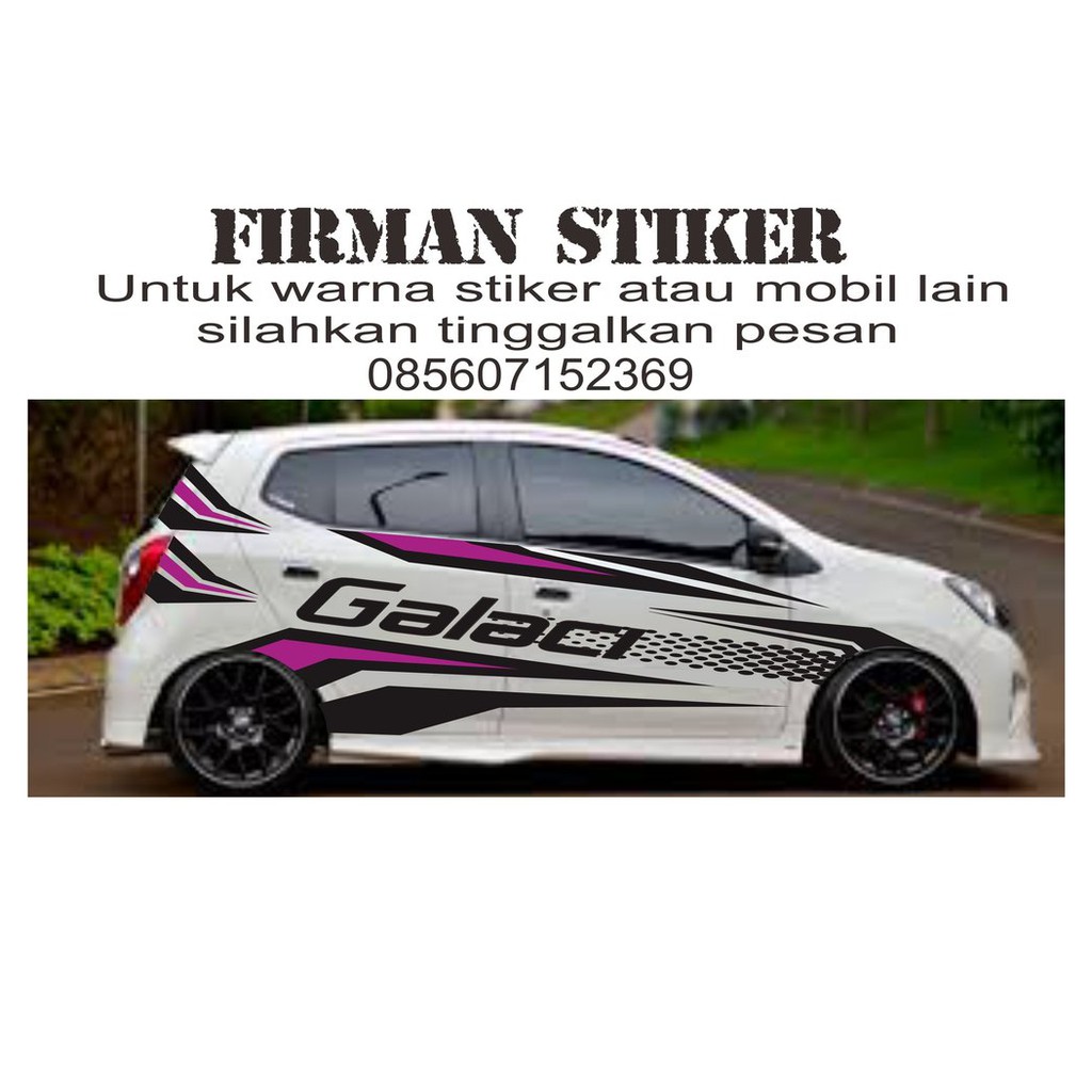 stiker mobil ayla agya  putih ep1 Termurah