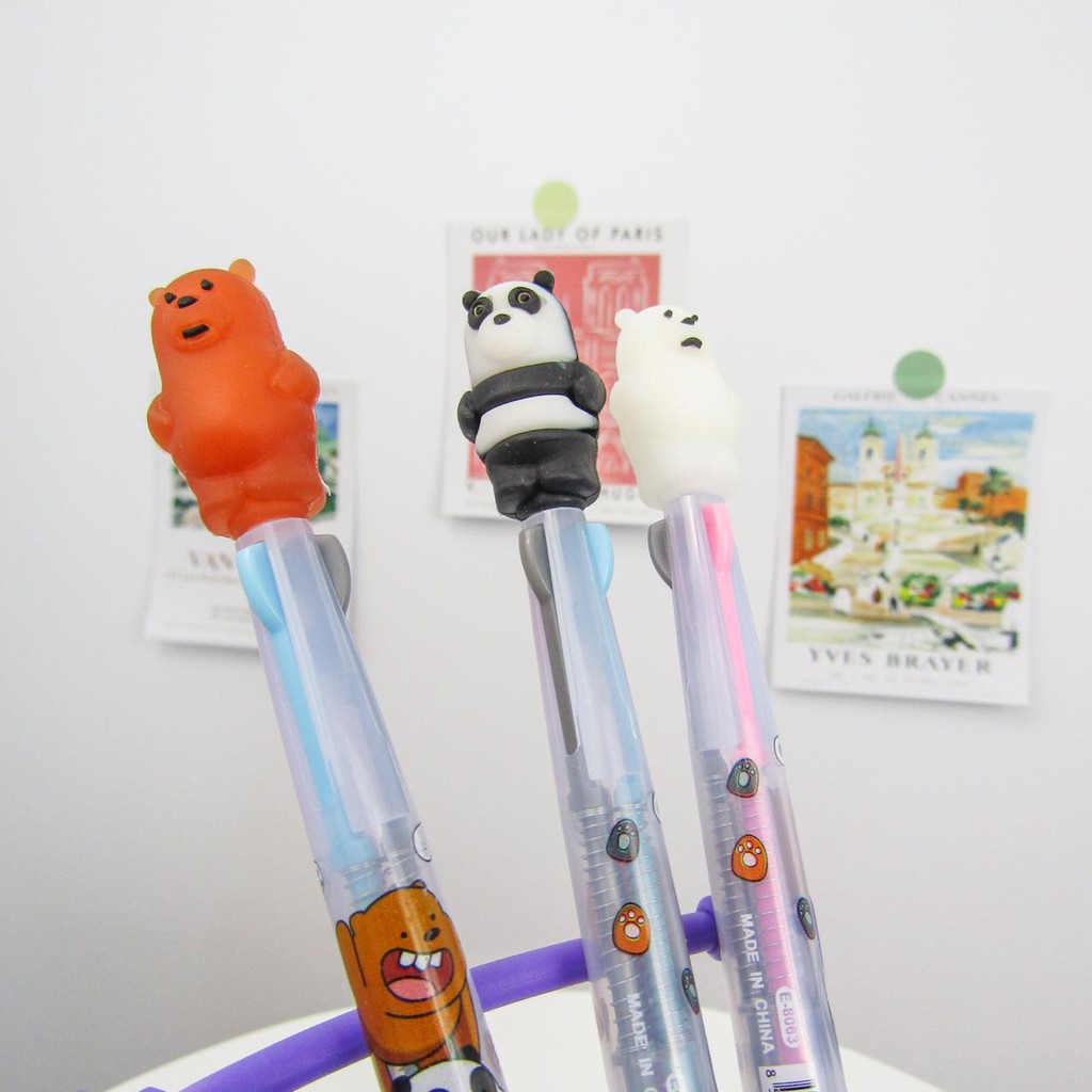 

PULPEN WE BARE BEAR 3 warna PEN / PENA LUCU WE BARE BEAR / PULPEN BEAR kado unik miniso spesial gif