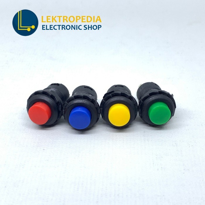 Push on off NEW 2p Bulat Kecil Switch 2 pin kaki Saklar Button Tombol