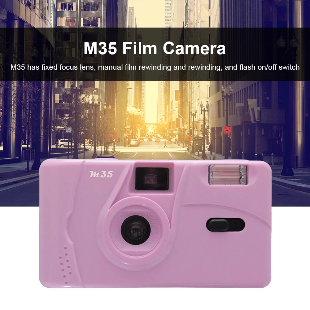 Kodak Film Camera M35 Kamera Film Fotografi Retro - Kuning - Ungu- Hijau - MERAH- PINK Film Analog Camera