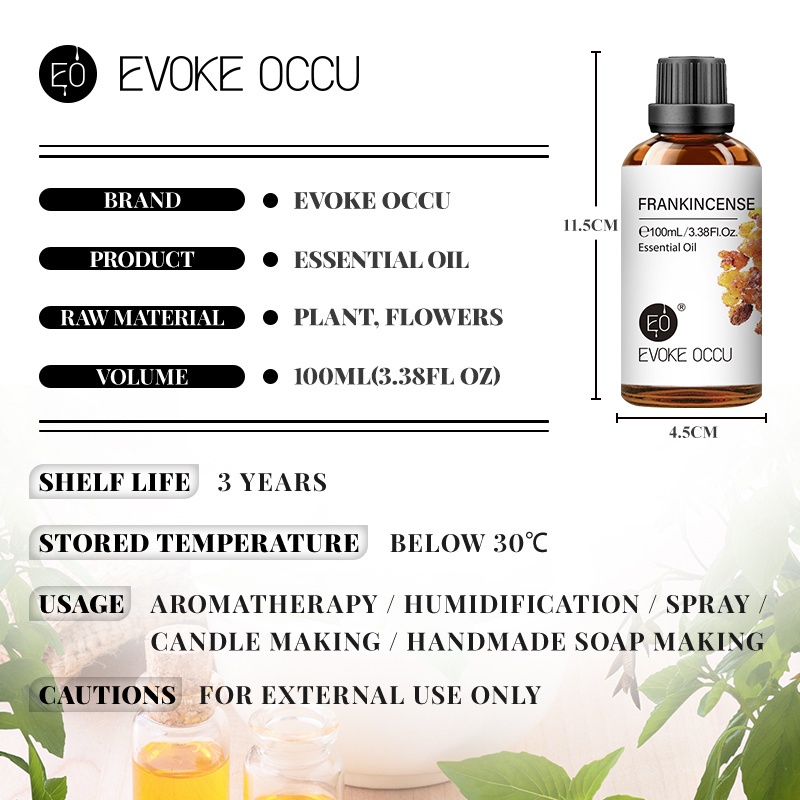 Evoke Occu - 100ml Essential Oil Minyak Aroma Terapi Diffuser Humidifier Natural Relax Fresh Candle Soap Bath Aromatherapy